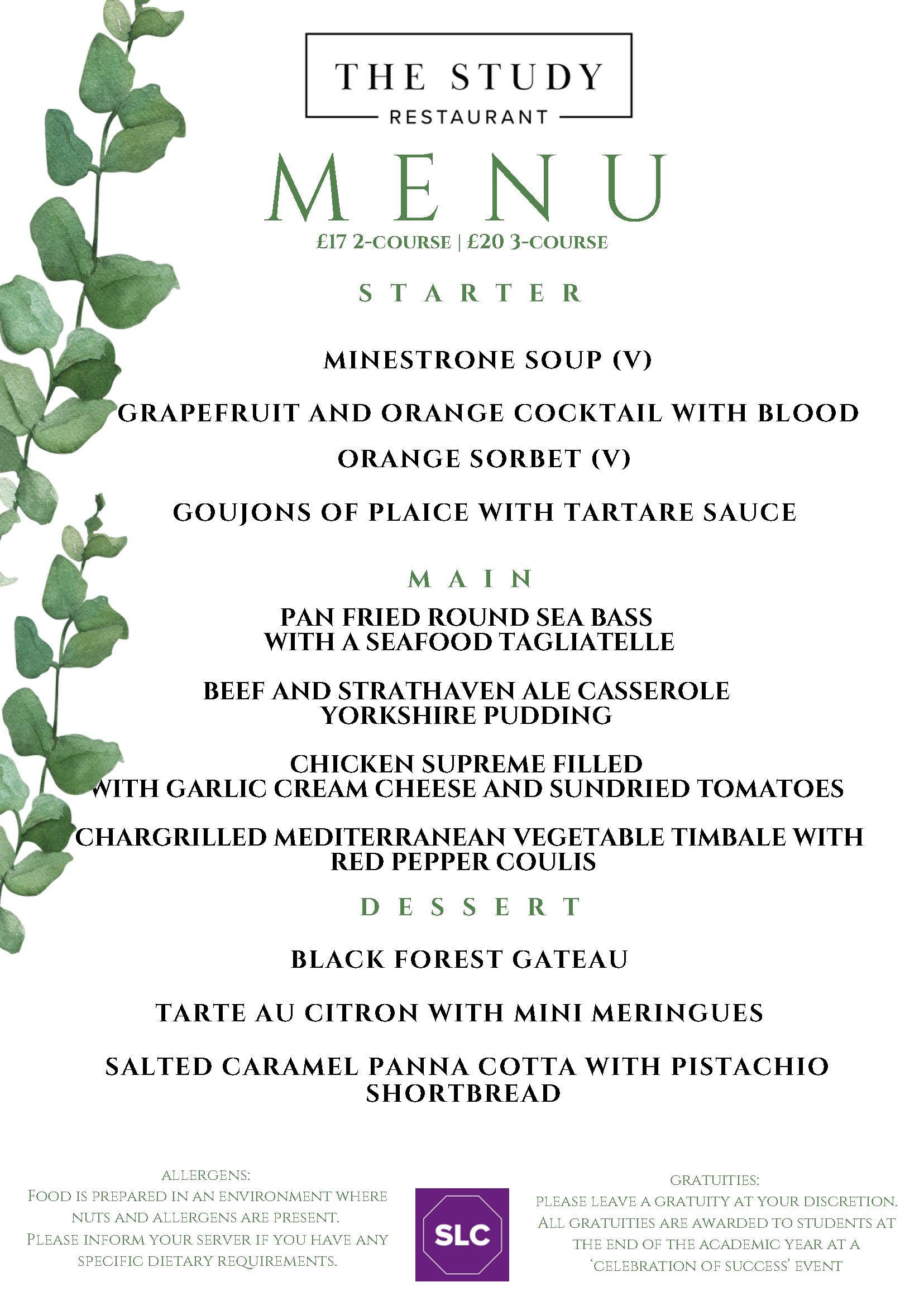 Sample Menu 2